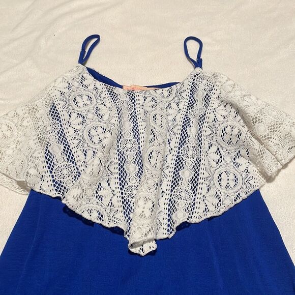 Rebellious One- Bohemian Style Floor Length Maxi Dress with Lace Detail- Size S - Picture 6 of 8